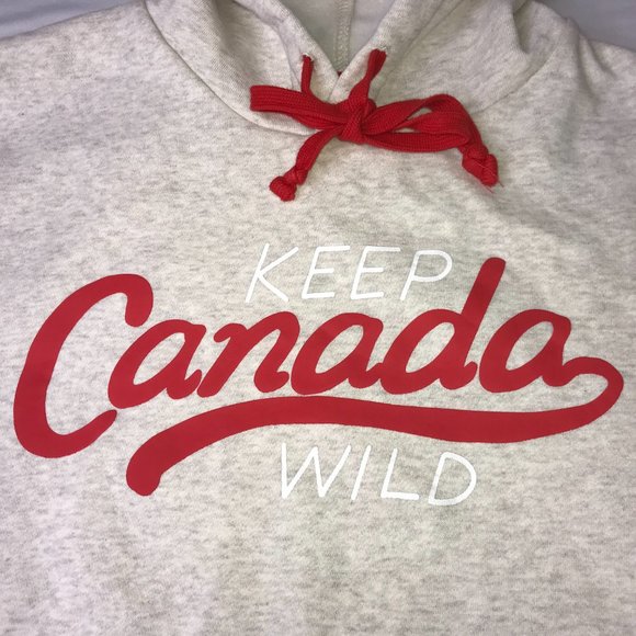 Hudson's Bay Co Sweatshirt Short Sleeve "KEEP CANADA WILD" Text on Front Small - Picture 2 of 14